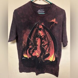 The Mountain Kids Black & Red Dragon Graphic Tee